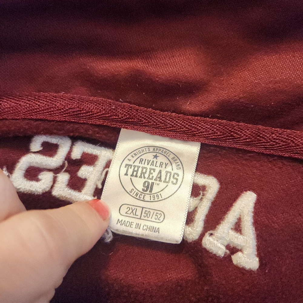 Rivalry Threads 91 Texas A&M Aggies Jacket Burgundy Full Zip Long Sleeve Mens 2X - Picture 12 of 14